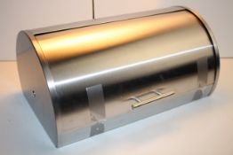 BOXED ROLL FRONT BRUSHED STAINLESS STEEL BREAD BIN RRP £24.99Condition ReportAppraisal Available