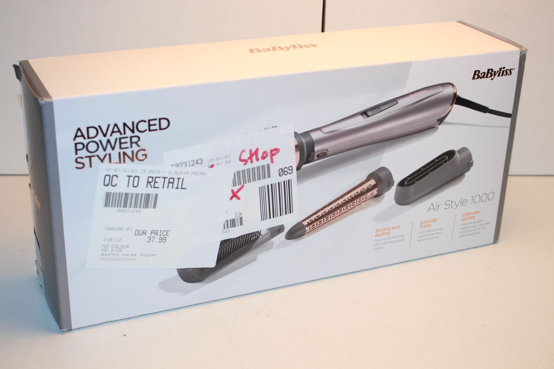 BOXED BABYLISS AIR STYLE 1000 DRYING AND STYLING £60.00Condition ReportAppraisal Available on