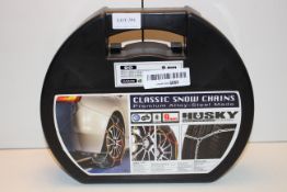 BOXED HUSKY PREMIUM WINTER SYSTEMS CLASSIC SNOW CHAINS PREMIUM ALLOY-STEEL MADE RRP £86.