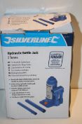 BOXED SILVERLINE 2TONNE HYDRAULIC BOTTLE JACK RRP £34.60Condition ReportAppraisal Available on