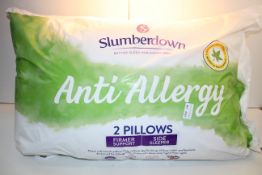 BAGGED SLUMBERDOWN ANTI ALLERGY 2 PILLOWS FIRM SUPPORT RRP £18.99Condition ReportAppraisal Available