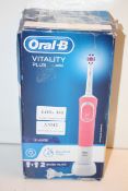 BOXED ORAL B POWERED BY BRAUN VITALITY PLUS TOOTHBRUSH RRP £20.00Condition ReportAppraisal Available