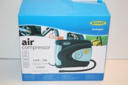 BOXED RING AIR COMPRESSOR ANALOGUE RRP £29.99Condition ReportAppraisal Available on Request- All