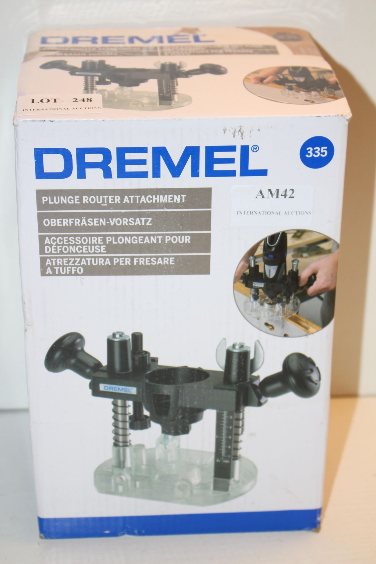 BOXED DREMMEL PLUNGE ROUTER ATTACHMENT 335 RRP £26.94Condition ReportAppraisal Available on Request-