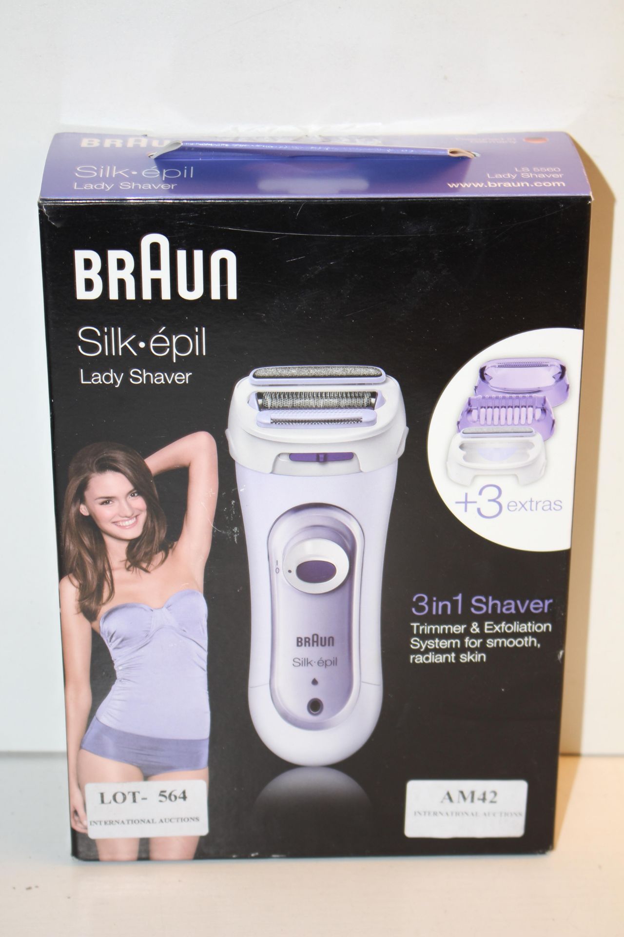 BOXED BRAUN SILK EPIL LADY SHAVER 3-IN-1 MODEL: LS5560 RRP £33.74Condition ReportAppraisal Available