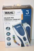 BOXED WAHL COLOUR PRO CORDLESS COMBI KIT CORD/CORDLESS HAIR CLIPPER & TRIMMER RRP £44.99Condition