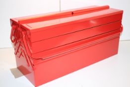 BOXED RED METAL TOOL BOX (IMAGE DEPICTS STOCK)Condition ReportAppraisal Available on Request- All