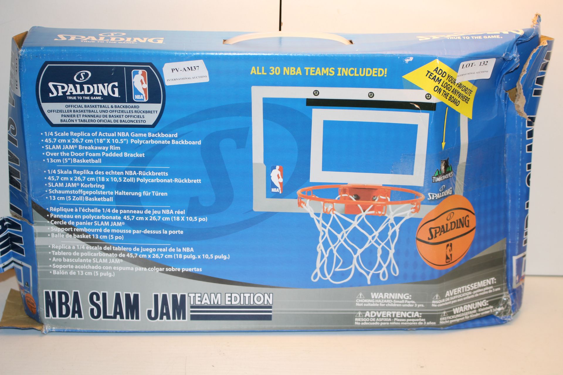 BOXED SPALDING NBA SLAM JAM TEAM EDITION Condition ReportAppraisal Available on Request- All Items