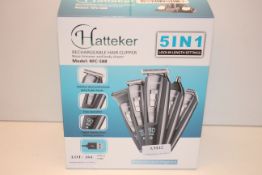 BOXED HATTEKER RECHARGEABLE HAIR CLIPPER PROFESSIONAL NOSE TRIMMER & BODY SHAVER MODEL: RFC-588
