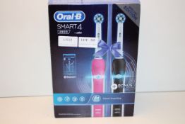 BOXED ORAL B SMART 4 POWERED BY BRAUN 4900 TOOTHBRUSH RRP £113.99Condition ReportAppraisal Available