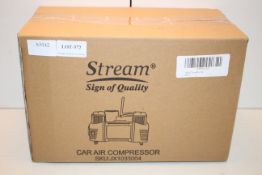 BOXED STREAM CAR AIR COMPRESSOR SKU: JX1033004 RRP £18.79Condition ReportAppraisal Available on