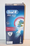 BOXED ORAL B POWERED BY BRAUN PRO 600 FLOSS ACTION RRP £59.99Condition ReportAppraisal Available