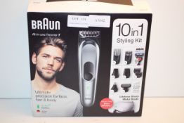 BOXED BRAUN ALL-IN-ONE TRIMMER 7 10-IN-1 STYLING KIT MODEL: MGK7221 RRP £89.99Condition