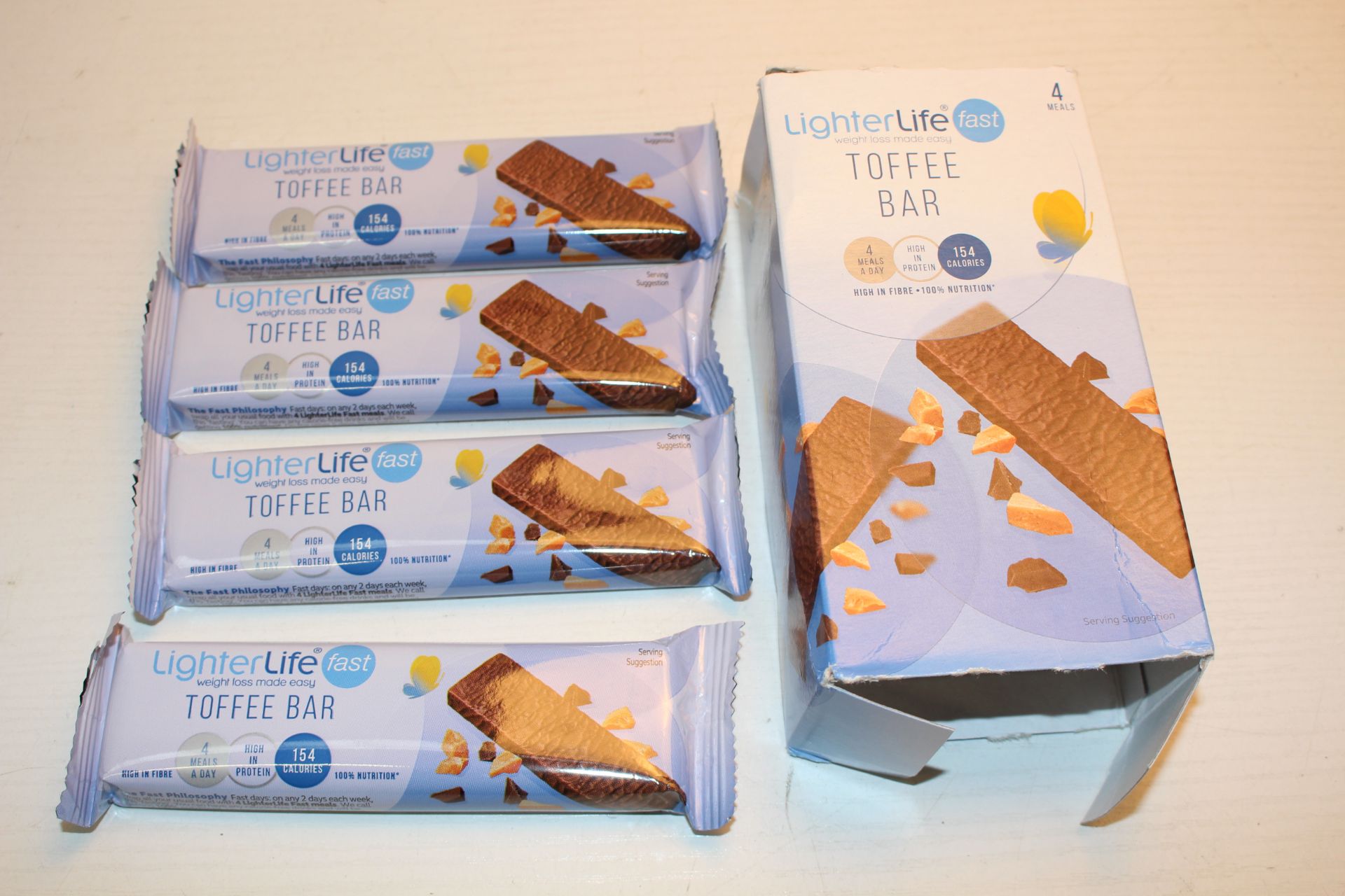 5X BOXED SETS OF 4 MEALS LIGHTERLIFE TOFFEE BARS (BBE 01-2021)Condition ReportAppraisal Available on