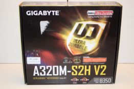 BOXED GIGABYTE A320M-S2H V2 ULTRA DURABLE MOTHERBOARD SOCKET AM4 RRP £44.99Condition ReportAppraisal
