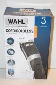 BOXED WAHL CORD/CORDLESS HAIR CLIPPER RRP £29.99Condition ReportAppraisal Available on Request-