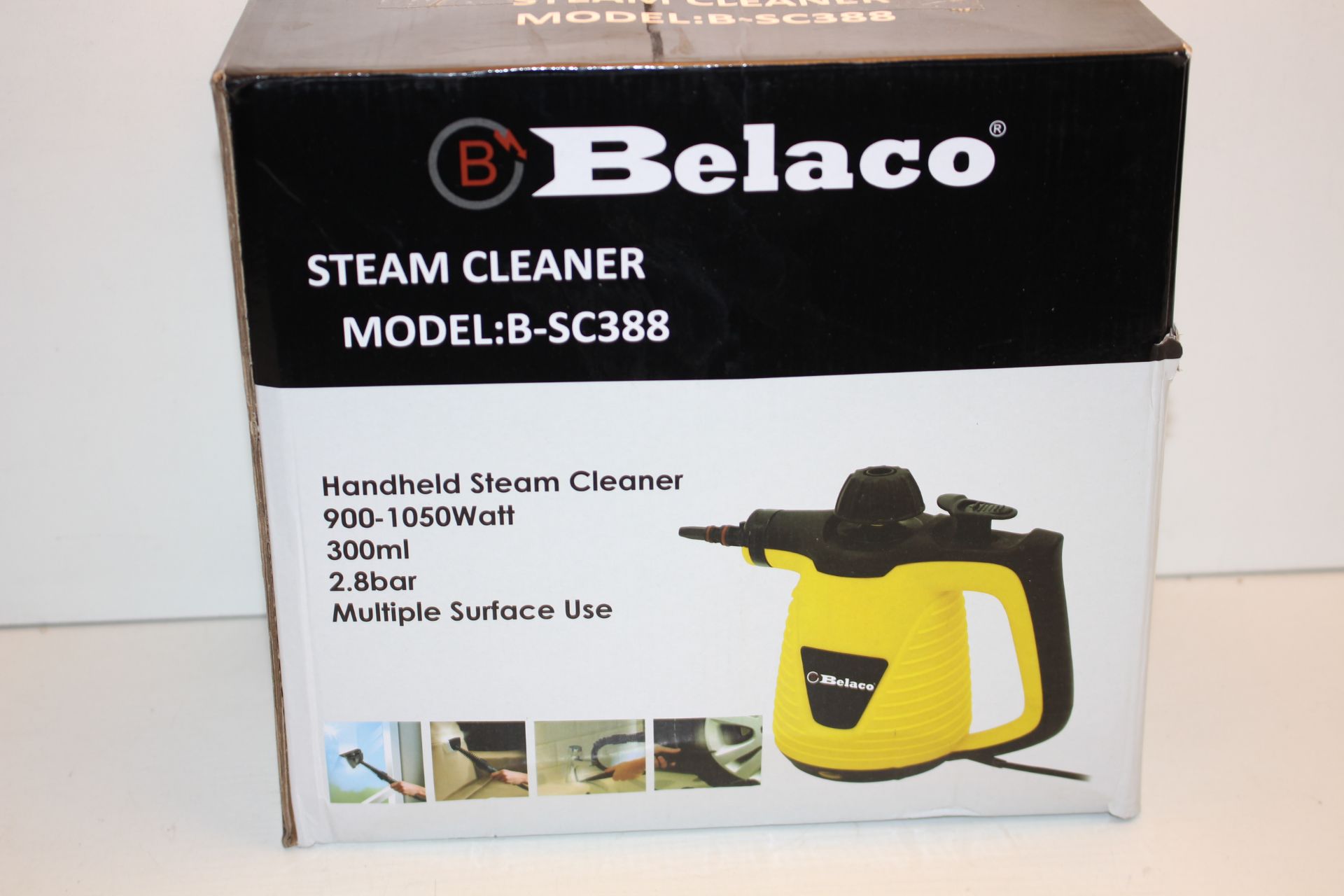 BOXED BELACO STEAM CLEANER MODEL: B-SC388Condition ReportAppraisal Available on Request- All Items