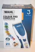 BOXED WAHL COLOUR PRO CORDLESS CORD/CORDLESS CLIPPER RRP £49.99Condition ReportAppraisal Available