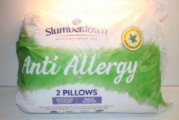 BAGGED SLUMBERDOWN ANTI ALLERGY 2 PILLOWS FIRM SUPPORT RRP £18.99Condition ReportAppraisal Available