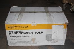 BOXED AMAZON COMMERCIAL PURE CELLULOSE HAND TOWEL V-FOLDCondition ReportAppraisal Available on
