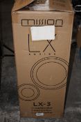 2X BOXED MISSION LX SERIES LX-3 LOUDSPEAKERS PAIR RRP £489.00Condition ReportAppraisal Available