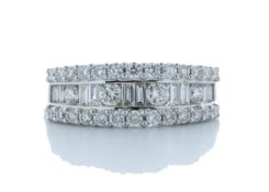 18ct White Gold Channel Set Semi Eternity Diamond Ring 0.95 Carats - Valued by AGI £2,575.00 -