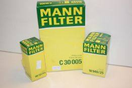 3X BOXED ASSORTED MANN FILTERS (IMAGE DEPICTS STOCK)Condition ReportAppraisal Available on