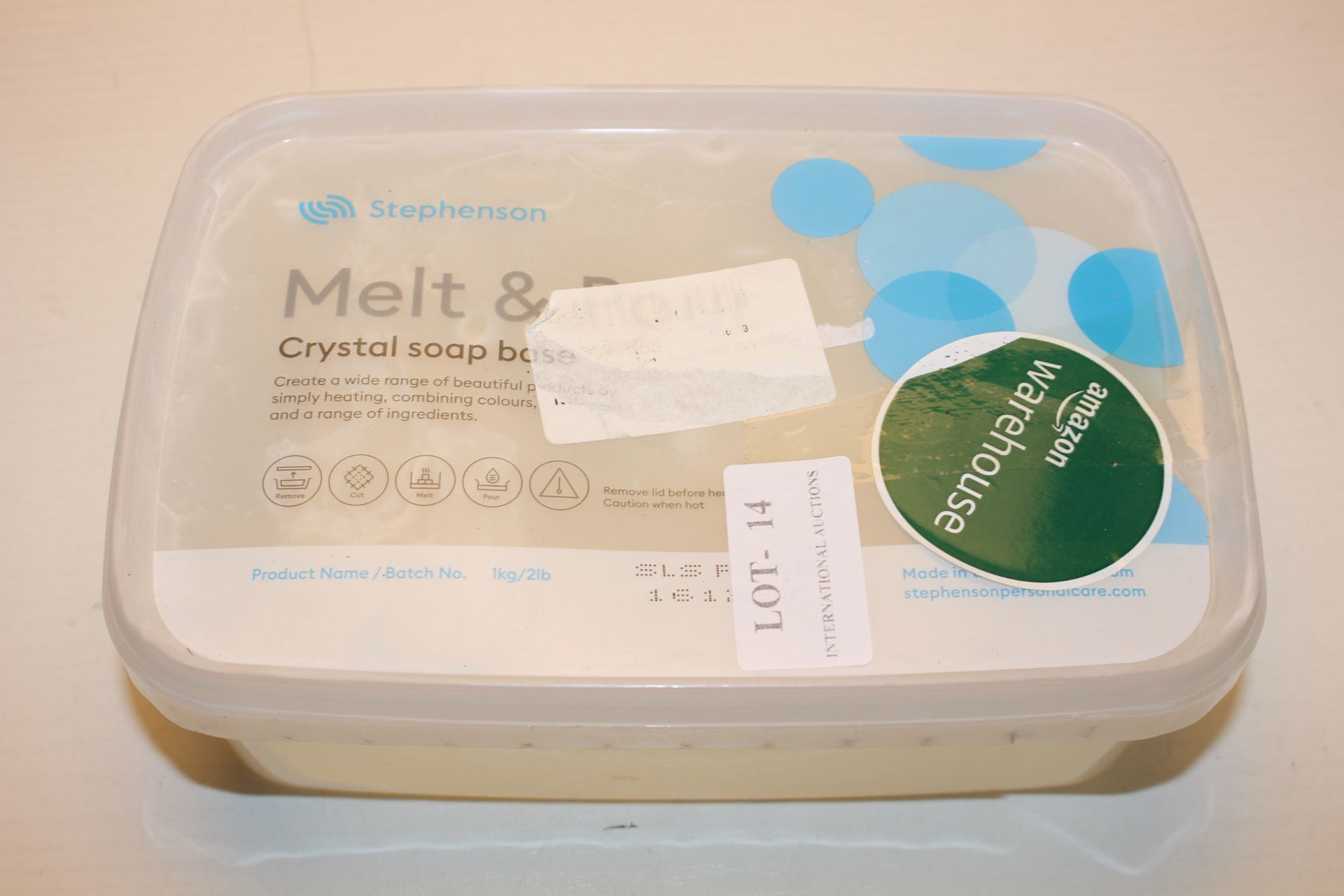 1KG STEPHENSON MELT & POUR CRYSTAL SOAP BASE Condition ReportAppraisal Available on Request- All