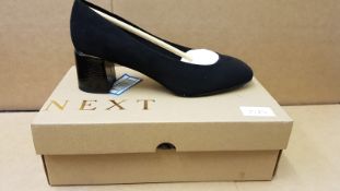 1 X BOXED BLACK SUEDE SLIP ON HEEL SIZE 5W £35Condition ReportALL ITEMS ARE BRAND NEW WITH TAGS
