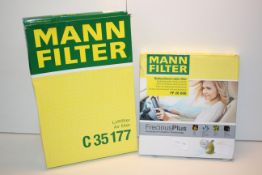 2X BOXED ASSORTED MANN FILTERS (IMAGE DEPICTS STOCK)Condition ReportAppraisal Available on