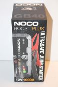 BOXED NOCO BOOST PLUS GB40 ULTRASAFE JUMP STARTER 12V 1000A RRP £123.99Condition ReportAppraisal