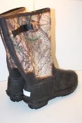 UNBOXED CAMO WELLINGTON BOOTS UK SIZE 12Condition ReportAppraisal Available on Request- All Items