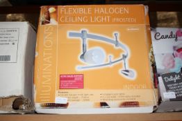 BOXED FLEXIBLE HALOGEN CEILING LIGHT FROSTED Condition ReportAppraisal Available on Request- All