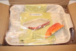 BOXED LE CREUSET CERAMIC RECTANGLE DISH (CRACKED)Condition ReportAppraisal Available on Request- All