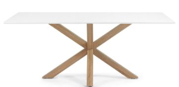 CHAUMONT DINIGN TABLE IN BROWN/PURE WHITE RRP £527.84Condition ReportAppraisal Available on Request-