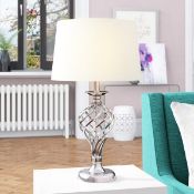 ESTELLE 62CM TABLE LAMP IN POLISHED CHROME RRP £75.99Condition ReportAppraisal Available on Request-