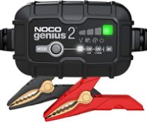 BOXED NOCO GENIUS 2 BATTERY CHARGER + MAINTAINER 6V & 12V 2A RRP £47.92Condition ReportAppraisal