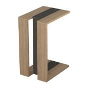 MADELYN SIDE TABLE IN OAK ANTHRACITE RRP £37.99Condition ReportAppraisal Available on Request- All