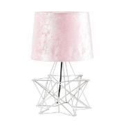 AHUNGWA 40CM TABLE LAMP IN SILVER/PINK RRP £26.99Condition ReportAppraisal Available on Request- All