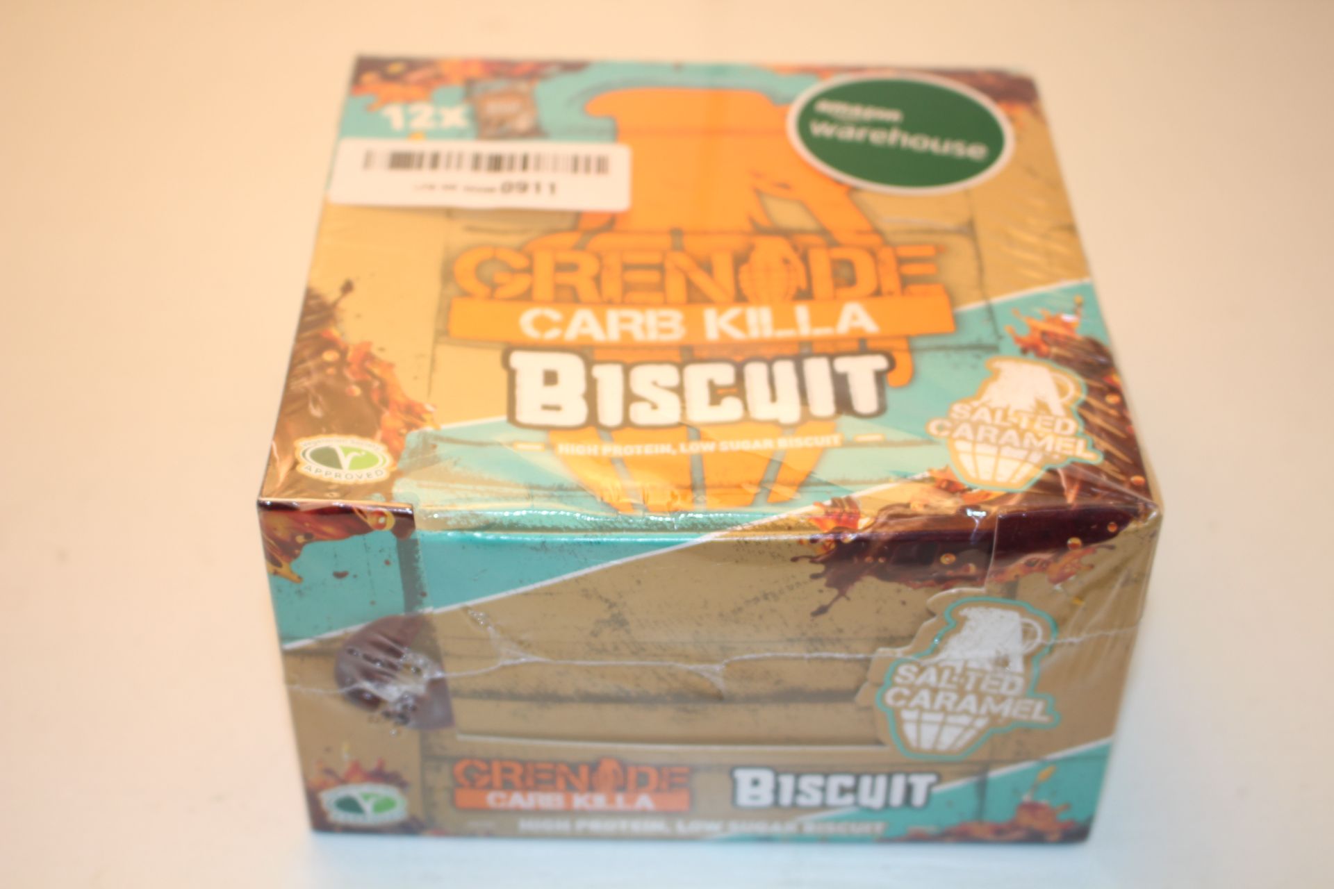 36X BOXED GRANADE CARB KILLA BISCUIT HIGH PROTEIN LOW SUGAR BARS SALTED CARAMEL (BBE JAN2021)