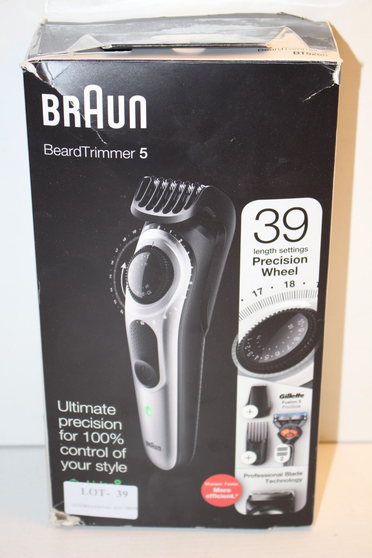 BOXED BRAUN BEARD TRIMMER 5 MODEL: BT5260 RRP £59.99Condition ReportAppraisal Available on