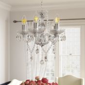 XAN 5-LIGHT CANDLE STYLE CHANDELIER IN CLEAR RRP £61.99Condition ReportAppraisal Available on