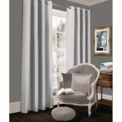 GEISE EYELET ROOM DARKENING CURTAINS IN GREY SIZE 167X228CM RRP £59 (DARKER THAN THE IMAGE MORE LIKE