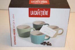 BOXED LA CAFETIERRE ESPRESSO MUGS SET OF 4 - 65MLCondition ReportAppraisal Available on Request- All