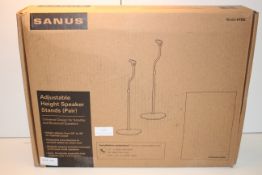 BOXED SANUS ADJUSTABLE HEIGHT SPEAKER STANDS (PAIR) MODEL: HTBS RRP £79.99Condition