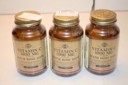 3X SOLGAR 100 TABLET VITAMIN C 1000MG WITH ROSE HIPSCondition ReportAppraisal Available on