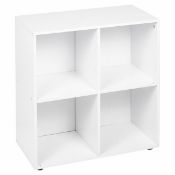 SWARNA 4 CUBE WOODEN BOOKCASE IN WHITE RRP £29.99Condition ReportAppraisal Available on Request- All