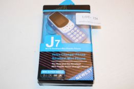 BOXED J7 WORLD SMALLEST MINI PLASTIC PHONE - VOICE CHANGER PHONE SMALLEST MINI PHONECondition