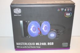 BOXED COOLER MASTER MASTER LIQUID ML240L RGB WITH LOW-PROFILE DUAL CHAMBER DESIGNCondition