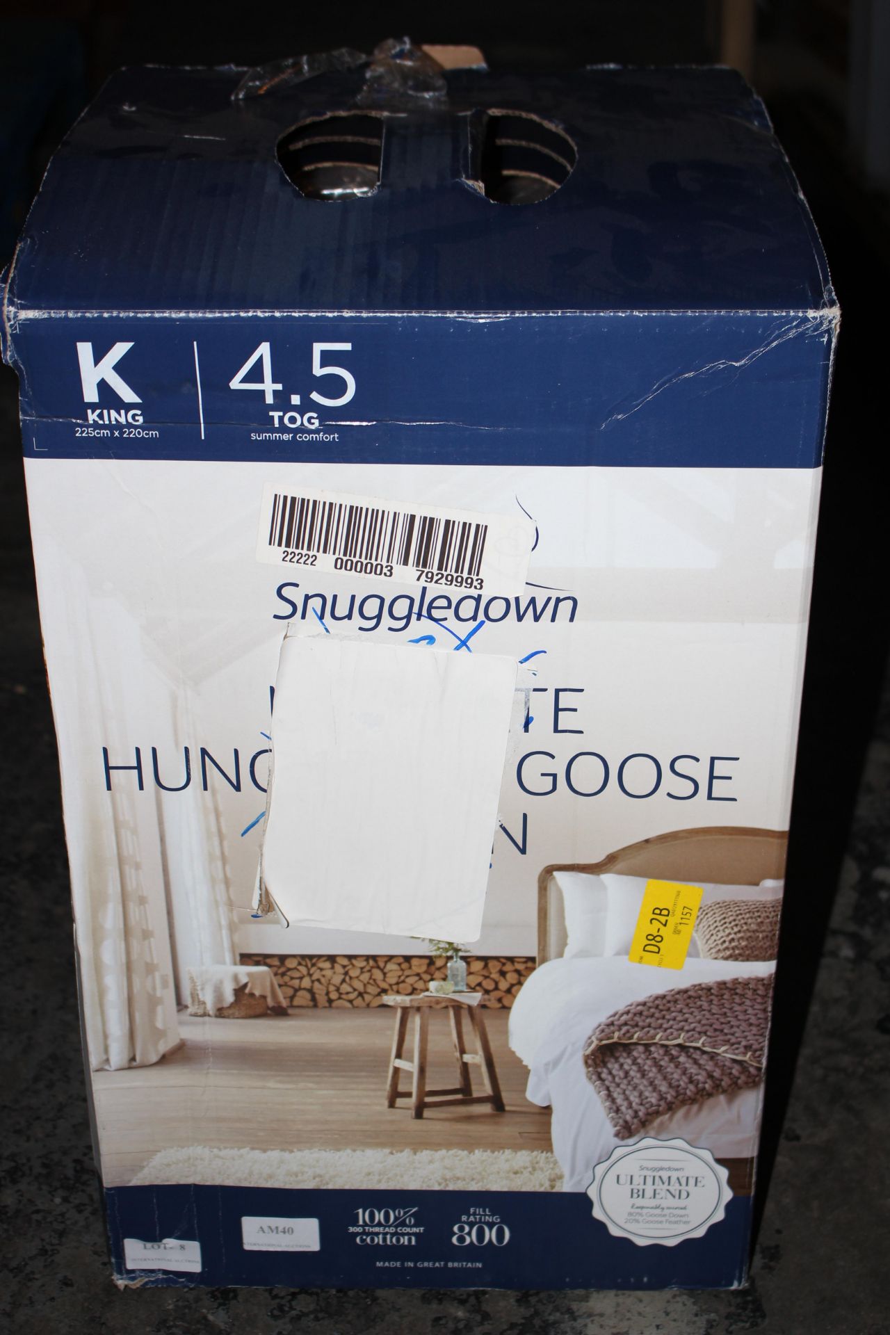 BOXED SNUGGLEDOWN ULTIMATE HUNGARIAN GOOSE DOWN DUVET KINGSIZE 4.5TOG SUMMER COMFORT RRP £229.